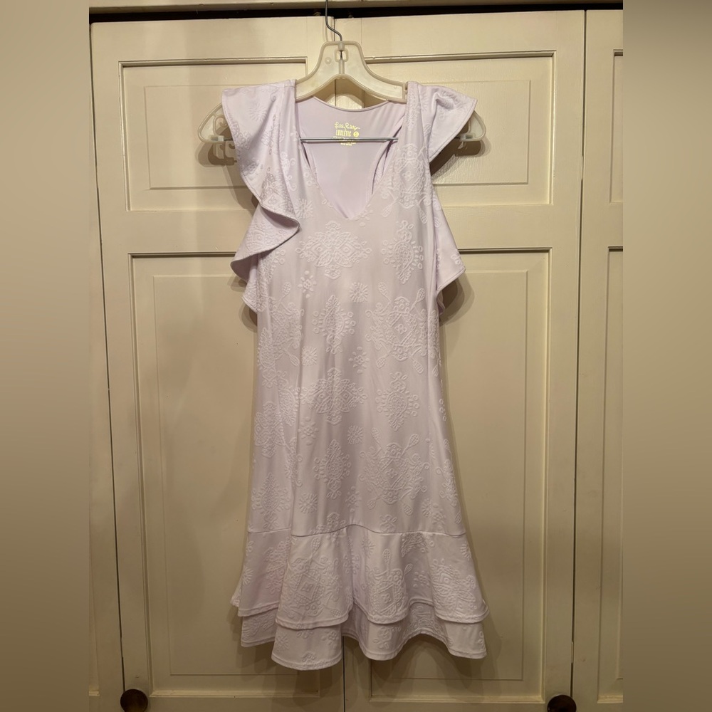 Lilly Pulitzer White Ruffled Luxletic Dress